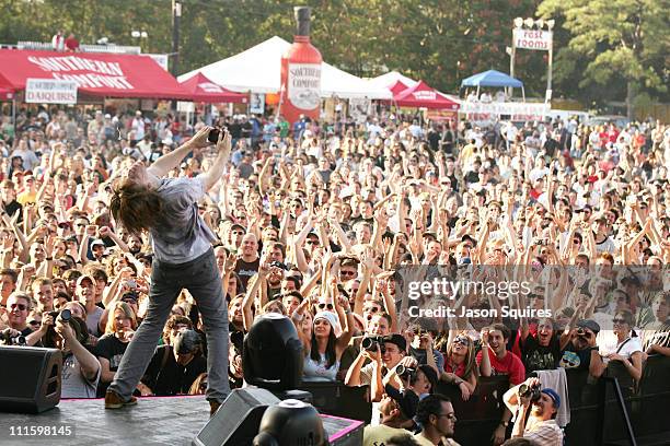 Sonic Youth during Voodoo Music Experience 2004 - Day One - Show at City Park in New Orleans, Louisiana, United States.