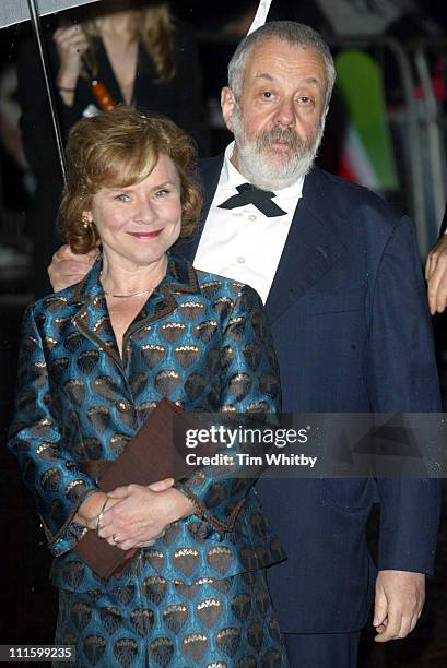 Imelda Staunton and Mike Leigh, director during The Times BFI 48th Annual London Film Festival 2004 - "Vera Drake" Premiere at Odeon Leicester Square...