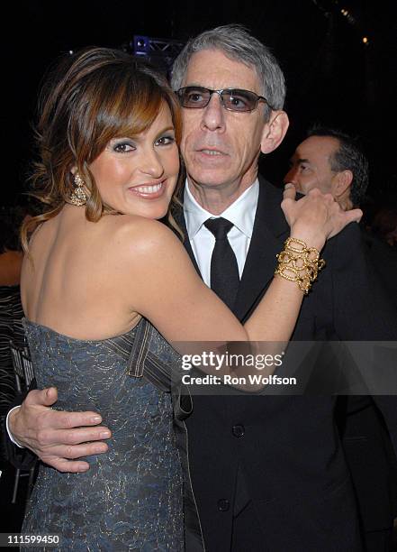 Mariska Hargitay and Richard Belzer during 13th Annual Screen Actors Guild Awards - Backstage and Audience at Shrine Auditorium in Los Angeles,...