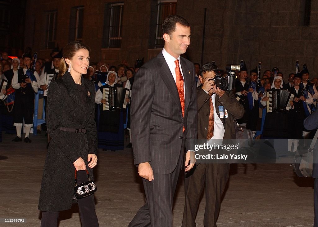 Prince Felipe and Princess Letizia Attend the Pre-Awards Prince of Asturias Gala Concert