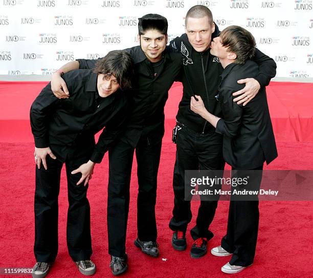 Billy Talent during 2005 Canadian Juno Awards - Arrivals at MTS Centre in Winnipeg, Manitoba, Canada.