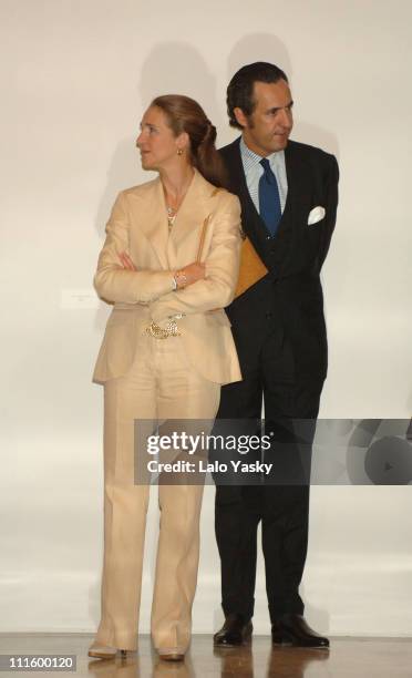 Elena of Spain and husband Jaime de Marichalar during Elena of Spain and husband Jaime de Marichalar Preside over the Exhibition to Commemorate the...