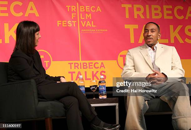 Lisa Robinson and Ludacris during 6th Annual Tribeca Film Festival - Ludacris Panel Discussion at Pac 2 Performing Arts Center in New York City, New...