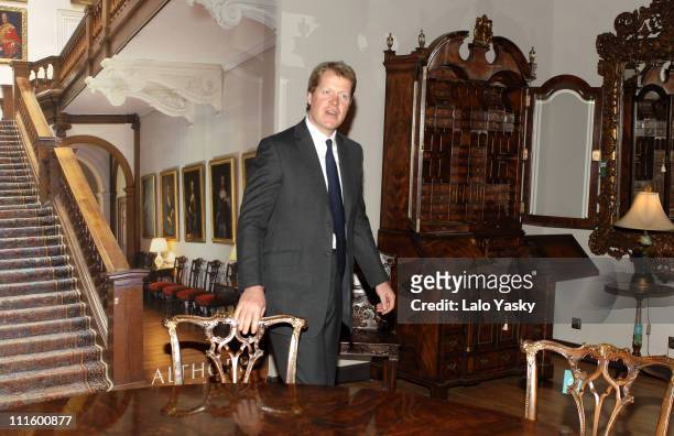 Earl Charles Spencer during Earl Spencer Presents "Althorp Living History" Furnitures Collection at "Theodore Alexander" Shop in Madrid, Spain.