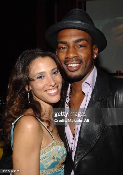 Bill Bellamy and wife Kristen Bellamy during Bill Bellamy Surprise 40th Birthday Party at Monroe's in West Hollywood, California, United States.