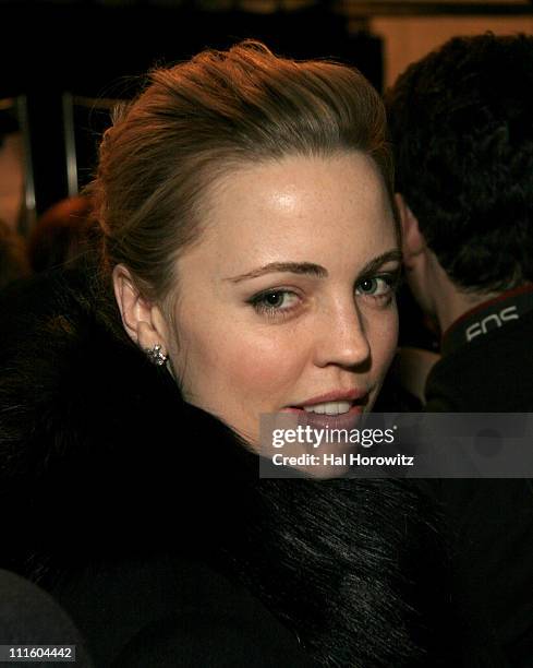 Melissa George during Mercedes-Bens Fashion Week Fall 2007 - Nicole Miller - Front Row and Backstage at The Promanade, Bryant Park in New York City,...