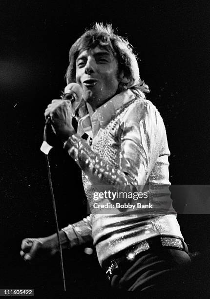 Barry Manilow during Barry Manilow in Concert at The Schafer Music Festival in New York City - September 12, 1975 at Central Park in New York City,...