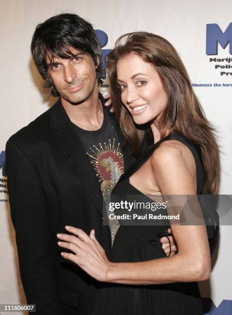 Jimmy Demers and Ava Fabian during MPP Marijuana Policy Project Fundraising Party at Playboy Mansion in Los Angeles, California, United States.