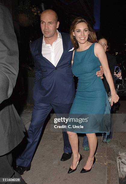 Billy Zane and Kelly Brook during Kelly Brook and Billy Zane Sighting at Charlotte Street Hotel - May 2, 2006 in London, Great Britain.