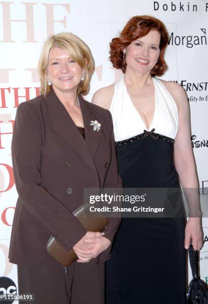 Martha Stewart and Geena Davis during The White House Projects 2006 EPIC Awards Honoring Geena Davis for Outstanding Efforts to Promote Images of...