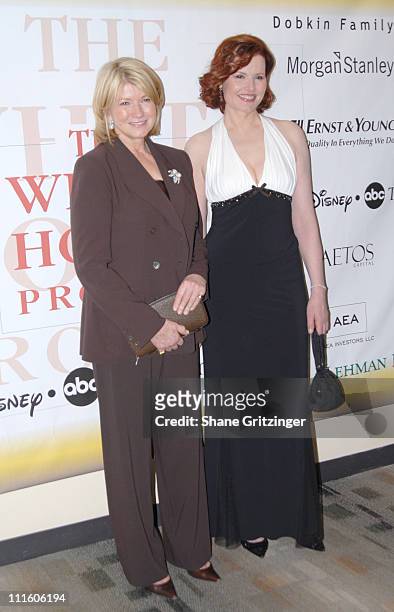 Martha Stewart and Geena Davis during The White House Projects 2006 EPIC Awards Honoring Geena Davis for Outstanding Efforts to Promote Images of...