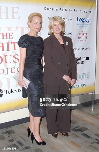 Amber Valletta and Martha Stewart during The White House Projects 2006 EPIC Awards Honoring Geena Davis for Outstanding Efforts to Promote Images of...