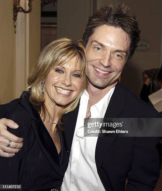 Olivia Newton-John and Richard Marx during Tribute to Olivia Newton-John at the "One World One Child" Benefit at The Plaza Hotel in New York, New...