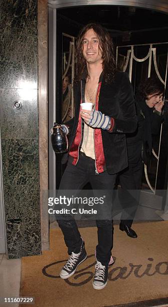 Nick Valensi during Members of The Strokes Sighting at Claridge's Hotel in London - January 24, 2006 at Claridge's in London, Great Britain.
