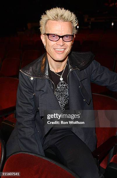 Billy Idol during 32nd Annual American Music Awards - Day Two - Rehearsals at Shrine Auditorium in Los Angeles, California, United States.