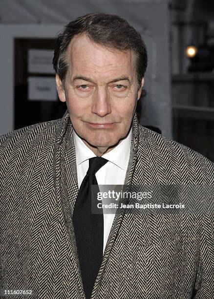 Charlie Rose during Mercedes- Benz Fashion Week Fall 2007 - Diane Von Furstenberg - Departures at Bryant Park in New York City, New York, United...