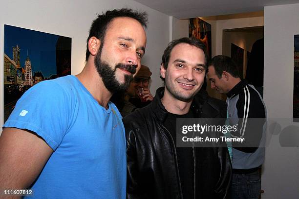 Michael Muller and Jeff Vespa during Michael Muller's Photographs Featured at Opening of Lo-Fi Gallery at Lo-Fi Gallery in Los Angeles, California,...