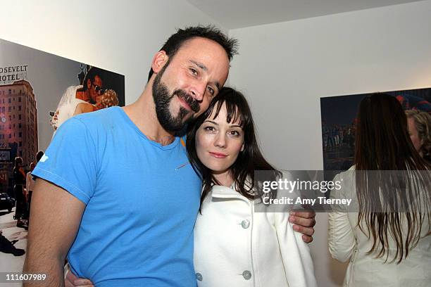 Michael Muller and Natasha Gregson Wagner during Michael Muller's Photographs Featured at Opening of Lo-Fi Gallery at Lo-Fi Gallery in Los Angeles,...