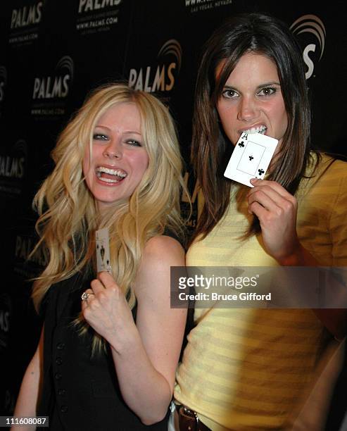 Avril Lavigne and Missy Peregrym during 1st Annual Fantasy Suite Block Party at Palms Casino Resort - Fantasy Tower in Las Vegas, NV, United States.