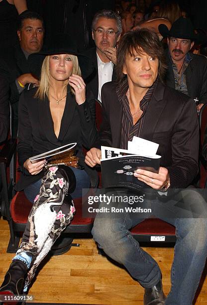 Heather Locklear and Richie Sambora during 32nd Annual American Music Awards - Backstage and Audience at Shrine Auditorium in Los Angeles,...
