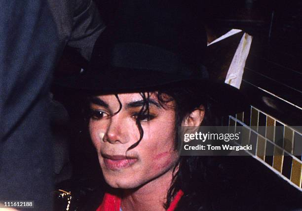 Michael Jackson during Michael Jackson at the grand opening of Donald Trump's Taj Mahal Casino at Taj Mahal Casino in Atlantic City, New Jersey,...