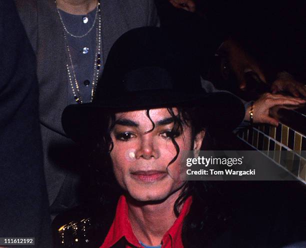 Michael Jackson during Michael Jackson at the grand opening of Donald Trump's Taj Mahal Casino at Taj Mahal Casino in Atlantic City, New Jersey,...