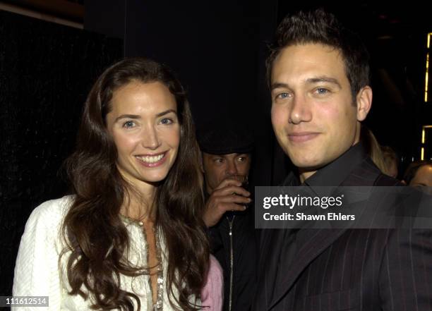 Olivia Chantecaille and Eric Villency during Yves Saint Laurent Presents Neon in Honor of Sylvie Fleury at Yves Saint Laurent Store in New York City,...