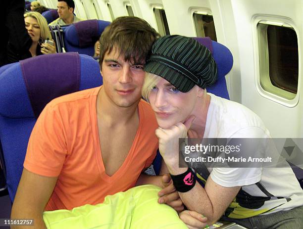 Joe Korniewicz and Richie Rich during Life Ball 2007 Plane and Red Carpet at Austrian Airlines and Airport in Vienna, Austria.