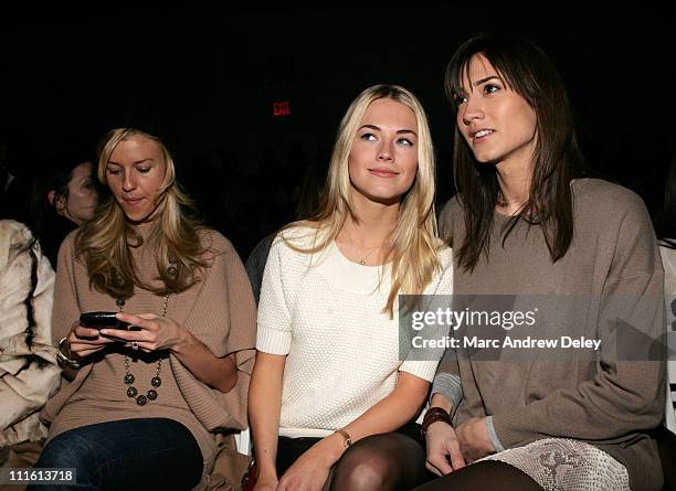 Amanda Hearst and Zani Gugelmann during Mercedes-Benz Fashion Week Fall 2007 - Peter Som - Front Row and Backstage at The Promenade, Bryant Park in...