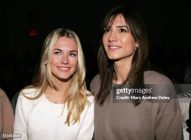 Amanda Hearst and Zani Gugelmann during Mercedes-Benz Fashion Week Fall 2007 - Peter Som - Front Row and Backstage at The Promenade, Bryant Park in...