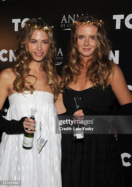 Model Martina Klein and Tennis player Daniela Hantuchova present TCN collection held at Florida Park club on February 10, 2008 in Madrid, Spain.