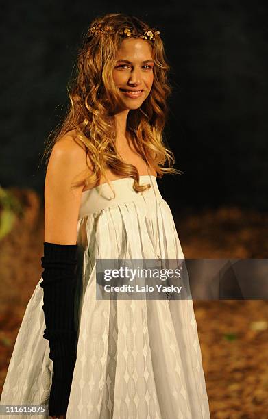 Model Martina Klein presents the TCN collection held at Florida Park club on February 10, 2008 in Madrid, Spain.