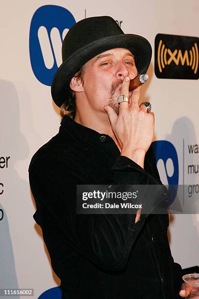 Kid Rock arrives at the Warner Music Group Post-Grammy Party held at Vibiana on February 10, 2008 in Los Angeles, California.