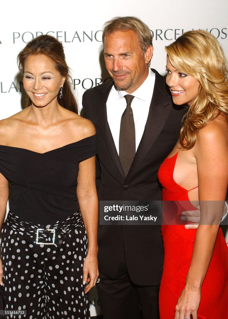 Kevin Costner and Christine Baumgartner at Porcelanosa Store Launch