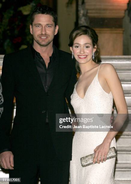 Gerard Butler and Emmy Rossum during "The Phantom of the Opera" Paris Photocall at Opera Garnier in Paris, France.