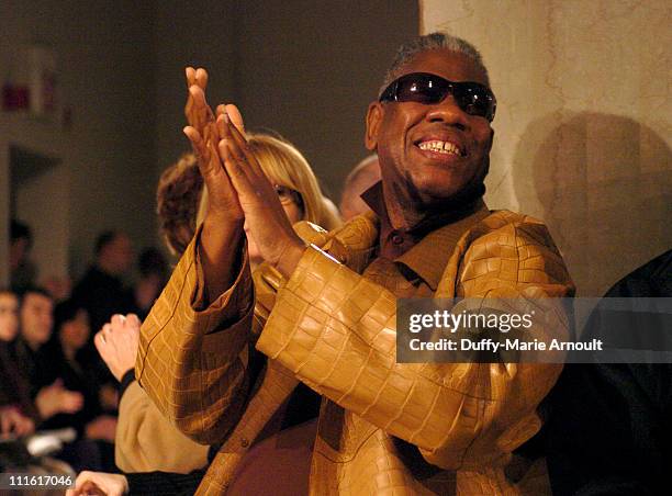 Andre Leon Talley at Dana Buchman Fall 2006 during Olympus Fashion Week Fall 2006 - Dana Buchman - Front Row and Backstage at 1441 Broadway Show Room...