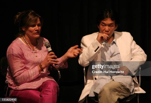 Ellen Kuras, director and Thavisouk Phrasavath during Sundance Festival at BAM 2007 - Screening of Nerakhoun - The Centre Will Not Hold at BAMrose in...