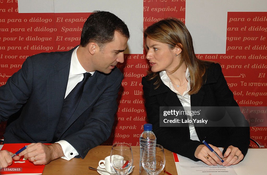 Princess Letizia and Prince Felipe Visit Instituto Cervantes - Febraury 14, 2007