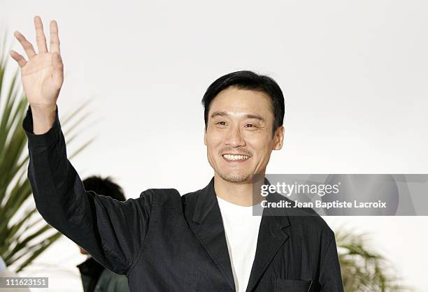 Tony Leung Ka-fai Ka Fai during 2005 Cannes Film Festival - "Election" Photocall in Cannes, France.