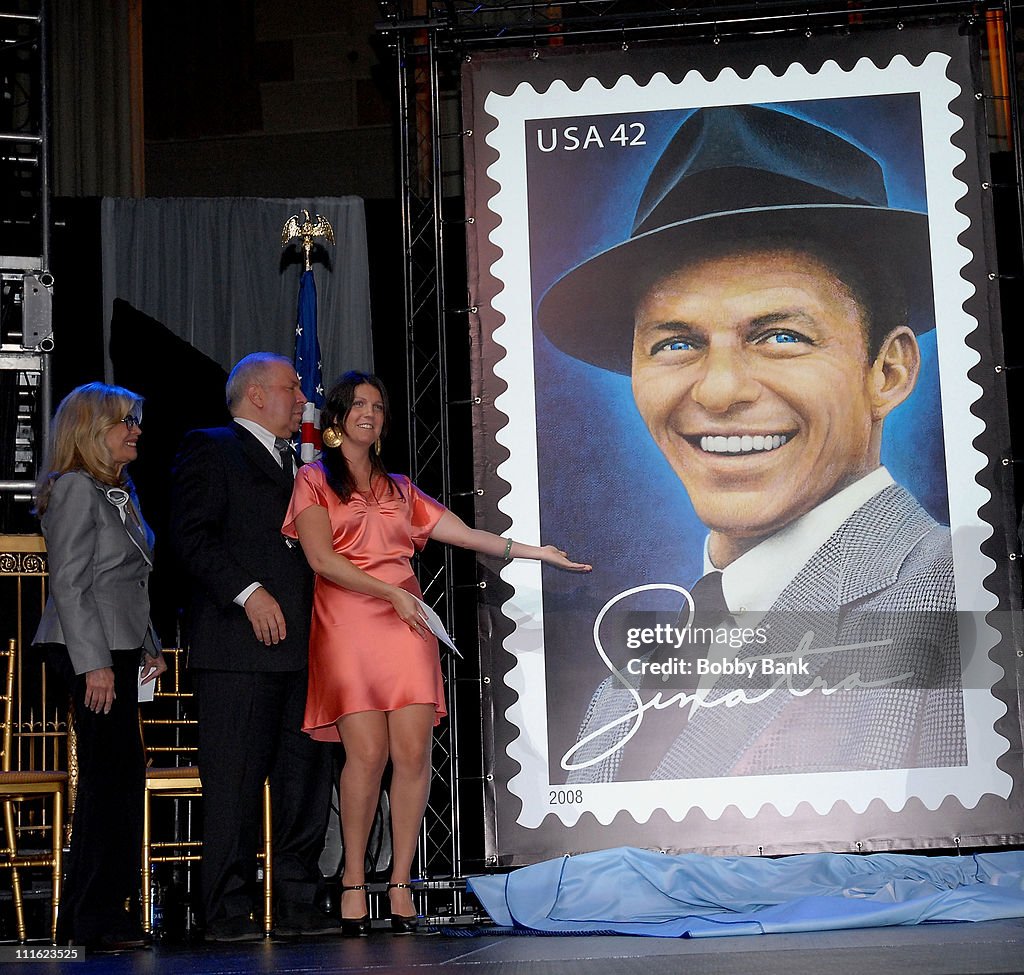 Frank Sinatra Commemorative U.S. Postal Service Stamp Launch in New York