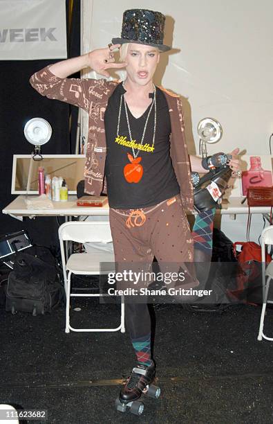 Richie Rich during Olympus Fashion Week Fall 2006 - Heatherette - Backstage at Bryant Park - The Tent in New York City, NY, United States.