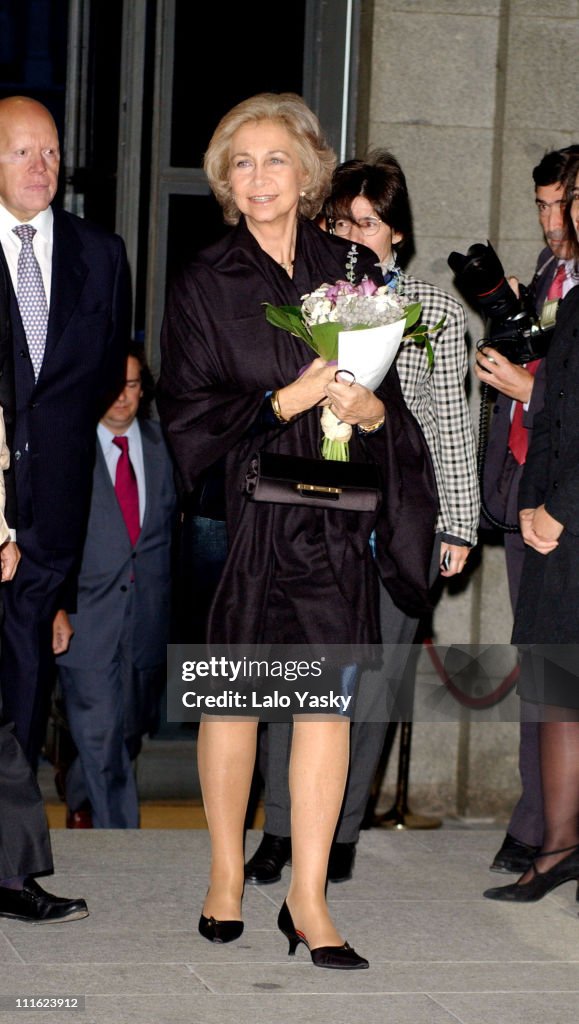 Queen Sofia of Spain Attends Benefit Opera Gala