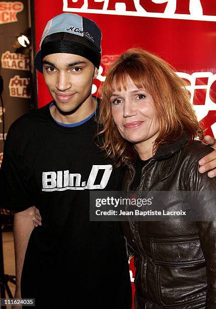 Clementine Celarie and son during M6 Music Rock and M6 Music Black Kick Off Party at Salle Wagram in Paris, France.