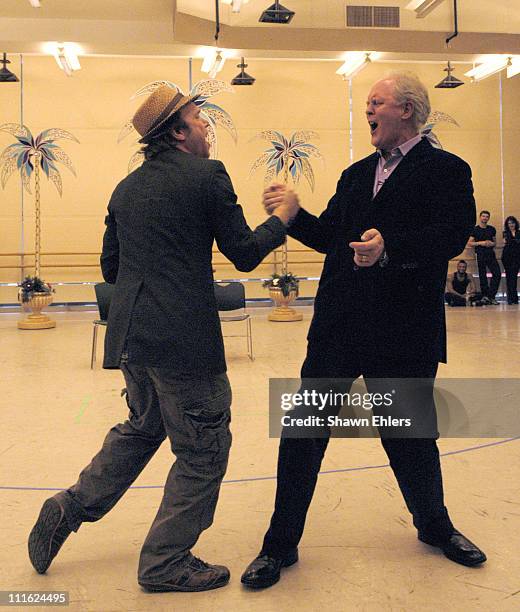 Norbert Leo Butz and John Lithgow during "Dirty Rotten Scoundrels" Rehearsal - January 12, 2005 at New 42nd Street Studios in New York City, New...