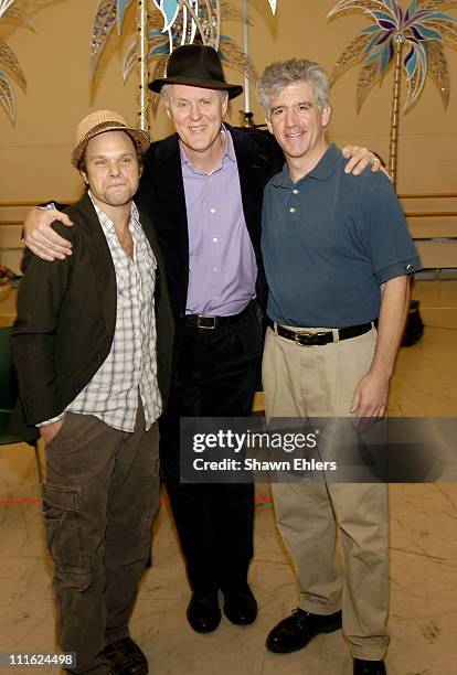 Norbert Leo Butz, John Lithgow and Gregory Jbara during "Dirty Rotten Scoundrels" Rehearsal - January 12, 2005 at New 42nd Street Studios in New York...
