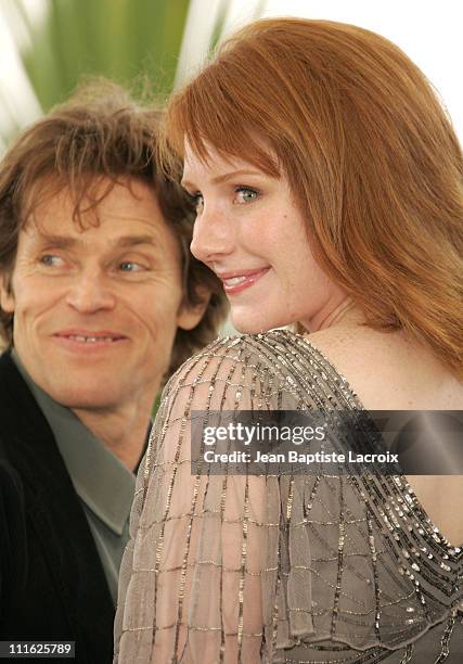 Willem Dafoe and Bryce Dallas Howard during 2005 Cannes Film Festival - "Manderlay" Photocall in Cannes, France.