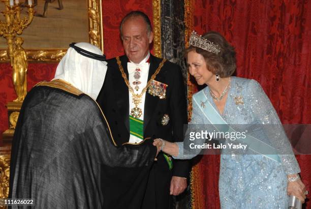 King Juan Carlos and Queen Sofia and King Abdullah Bin Abdul Aziz