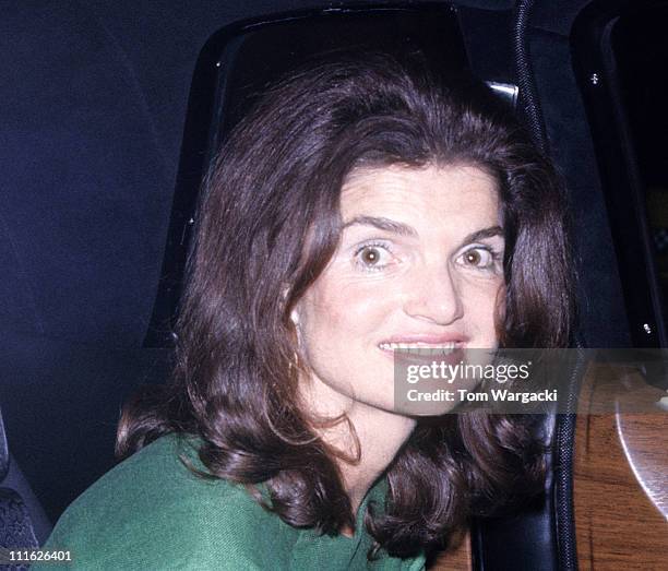 Jackie Onassis during Jackie Onassis At La Cote Basque Restaurant, United States.