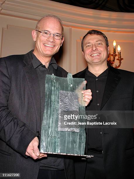 Bill Roedy accepts the awards of Personality of the Year from Reed-Midem President, Paul Zilk