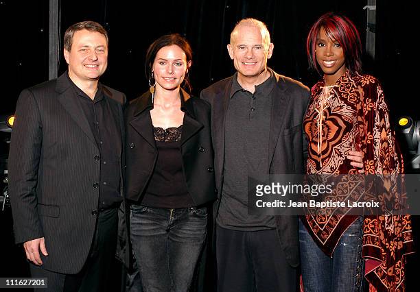 Paul Zilk, Nina Persson of The Cardigans, Bill Roedy Chairman MTV Network & Kelly Rowland